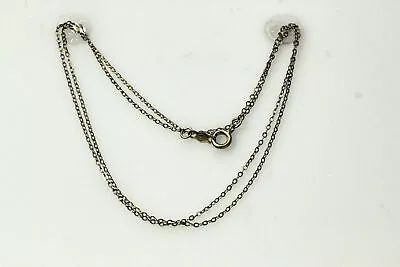 Yellow Gold Plated 925 Sterling Silver 18.5  Thin Chain Necklace 0.9g (NEC4474) • $25