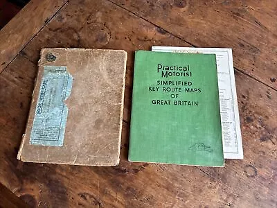 PRACTICAL MOTORIST  SIMPLIFIED KEY ROUTE MAPS OF GREAT BRITAIN  - 1930s/1940s • £15