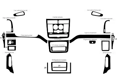 Piano Black Color Dash Trim Kit For Mercedes Vito 2004-2006 Auto Interior Panel • $79.99