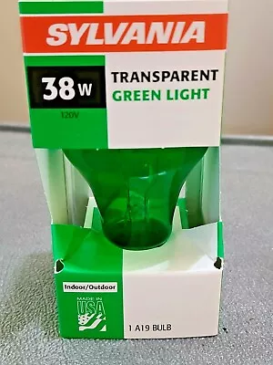 Lot Of 2 Green Light Bulbs - Sylvania 38 Watt Indoor/Outdoor • $9