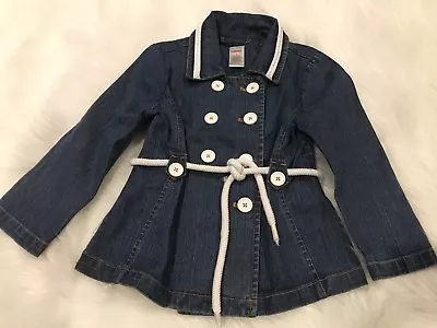 GYMBOREE Wish You Were Here Nautical Denim Jacket Blazer Size 5 • $15.99