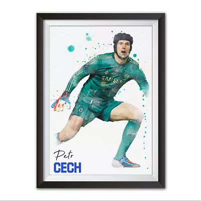 Petr Cech Chelsea FC Football Watercolour Style Art Print A4 Gift For Blues Fan • £9.99