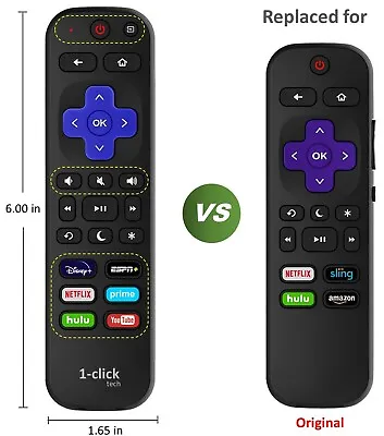 $12.99 • Buy Universal Remote For Roku TV/ For Roku Express/Ultra/Box/Roku 4/3/2/1
