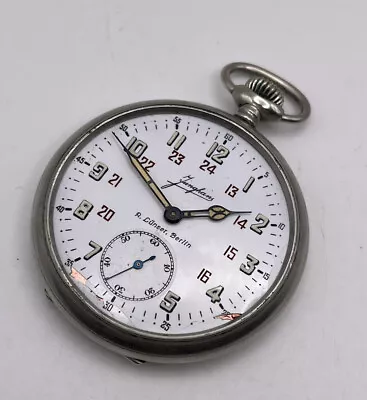 £399.99 • Buy Junghans Gents Pocket Watch R Lünaer Berlin WW2 Military Pilots Sub Dial Working