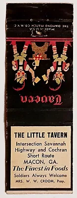 The Little Tavern Macon Georgia Vintage Matchbook Cover • $3.99
