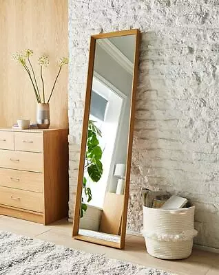 Long Length Tall Wooden Framed Wall Hanging Mirror High Quality Home Décor NEW • £74.99