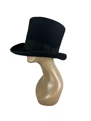 Ferrecci Black Top Hat Steampunk Gentleman Halloween Magician President VTG Tux • $47.99