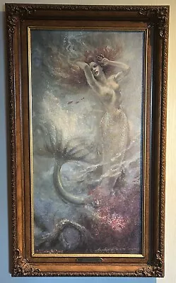 Framed Mermaid By MARY BAXTER St. Clair “ Silver Neried “ S/N 226/450 From 1991 • $4635