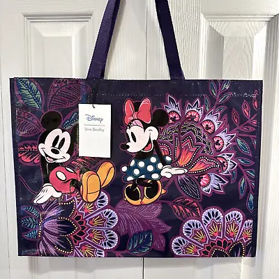 NWT Vera Bradley Disney Mickey & Minnie's Floral Market Tote NEW Reusable Bag • $20.99