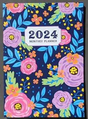 2024 Monthly Planner Flowers 9.5  X 6.75  Lay Flat Spine • $7.50