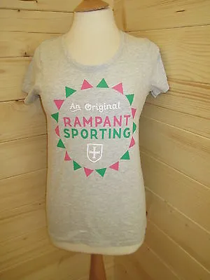 RAMPANT SPORTING Women's Grey T-Shirt Tee Sz 12 14 RRP£25 • £8.99