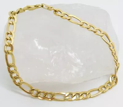 14K Yellow Gold Milor Figaro Chain Bracelet 4.0g • $215.68