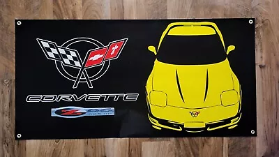 Big Banner Corvette C5 Z06 Front Sign Poster Racing 4'x2' • $59.99