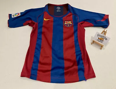 £28.99 • Buy Nike TOTAL 90 Barcelona Football Soccer Jersey YOUTH (M) VINTAGE RARE MESSI XAVI