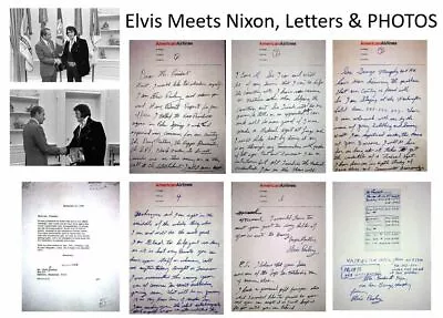 ELVIS PRESLEY Letter To President Richard Nixon + PHOTOS At The White House 1970 • $12.88