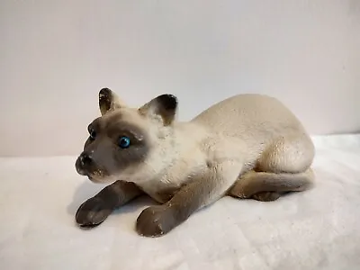 Vtg Siamese Cat Blue Eyed Figurine Universal Sanctuary 1992 Siamese Cat  #5009 • $12