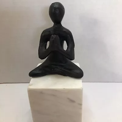 Meditation Statue On Marble Base Yoga Zen Relax • $19