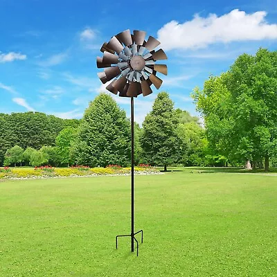 Wind Spinner Garden Outdoor Decor Metal Yard Art Spinners Decorations Pinwheels • $72.99