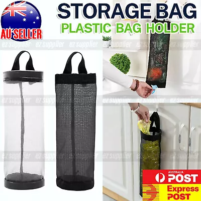 Plastic Bag Holder Dispenser Mesh Storage Garbage Bags Organizer Hanging HOT • $5.95