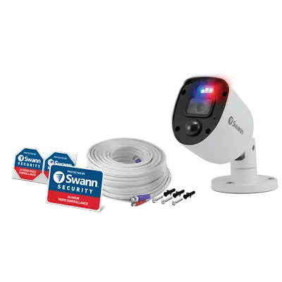 £29.99 • Buy Swann Enforcer CCTV Camera 1080SL HD Police Style Flashing Lights Spotlights X1