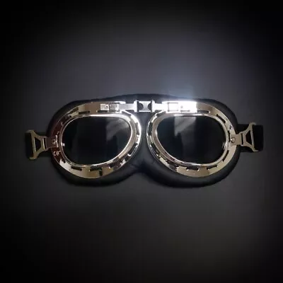 Steampunk Spectacles Eye Mask Silver Chrome Goggle G1088 • $13.50