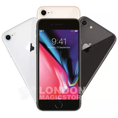 New Boxed Apple IPhone 8 64GB 256GB Unlocked Smartphone 100% Battery Health A+++ • £129.99