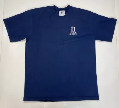 VINTAGE Duke University T-shirt Men Large Blue Short Sleeve 90S • $18.95