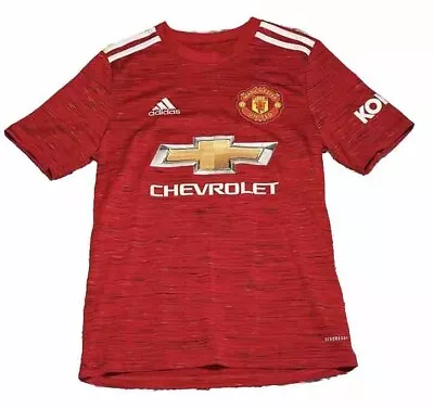 Adidas Youth Large (13-14) Manchester United Bruno Fernandes Soccer Jersey • $30