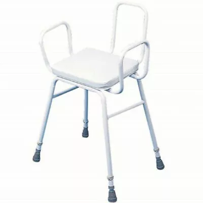 £49.99 • Buy Drive Perching Stool Adjustable Height With Steel Back/Arms White - 505W