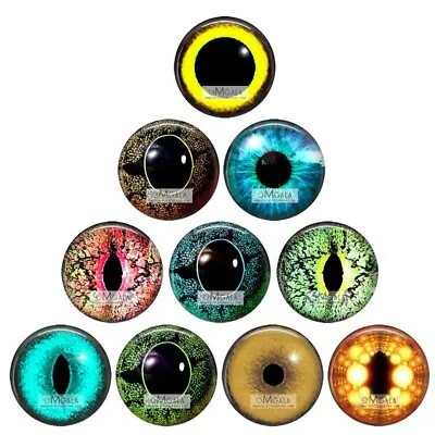 Flat Glass Cabochons Dragon Cat Doll Eyes Demo Flat Making Findings Round Photo • $17.98