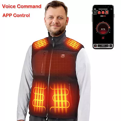 Heated Vest For Men With 15000mAh Battery Pack Electric Heating Vest APP Control • $39.99