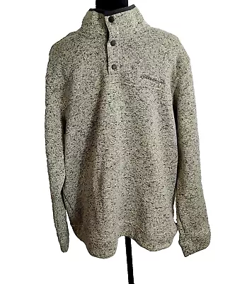 Eddie Bauer Size XL Adult Fleece Pullover 1/4 Snap Front Sweater New Tags Grey • $26.75