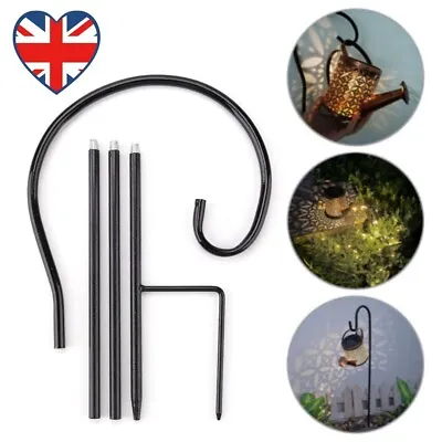 Solar LED Watering Can Lamp Hanging Bracket Holder Garden Pathway Decoration • £5.70