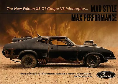£9.49 • Buy Mad Max Ford Falcon XB GT V8 Interceptor Advert POSTER