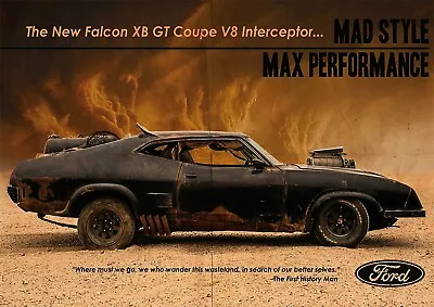 Mad Max Ford Falcon XB GT V8 Interceptor Advert POSTER • £10.99