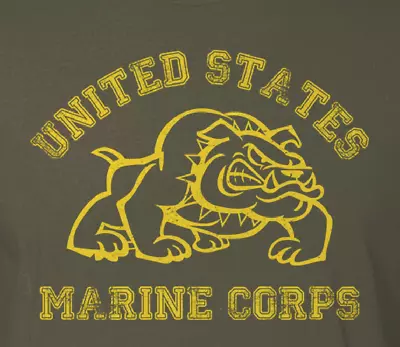 Green Or Red Marines Bulldog Premium T-Shirt USMC US Marine Corps Bull Dog Tee • $18