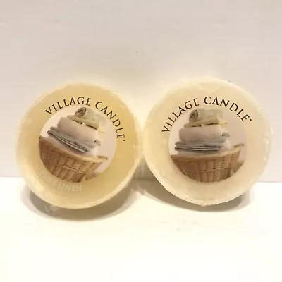 Village Candle PURE LINEN Wax Melt Tart Lot Of 2 (1 Oz Ea.) Retired • $4.74
