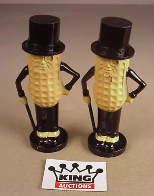 Vintage Planters Mr. Peanut S & P Shakers Hard Plastic Salt & Pepper Shakers 4.5 • $23.99