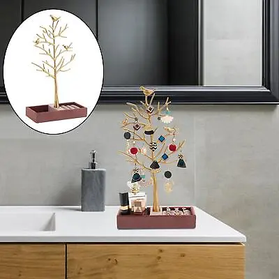 1Pcs Creative Birds Tree Jewelry Stand Display Earrings Ring Hanging Holder • £13.84