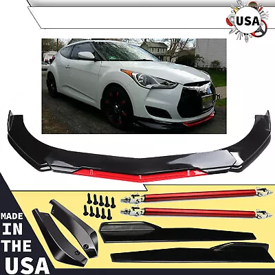 For Hyundai Veloster Front Bumper Lip Splitter Spoiler Body Kit Side Skirt • $59.99