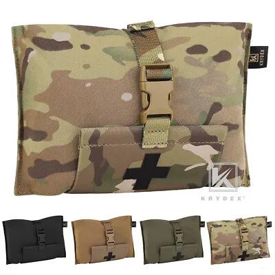 KRYDEX Tactical Rip Away Blow Out Med Pouch Stretch IFAK EMT Pouch MOLLE & Belt • $24.95