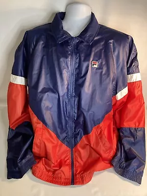 Fila Mens Vintage Windbreaker Multicolor Athletic Jacket XXL 44us  • $52