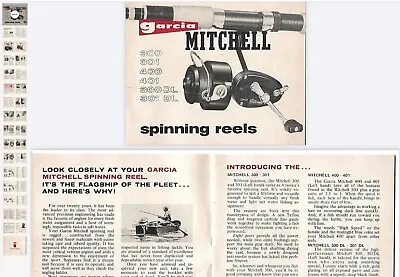 Vintage Mitchell 300 / 301  Reel Manual  W / Schematics - Only $5 For PDF Copy • $5