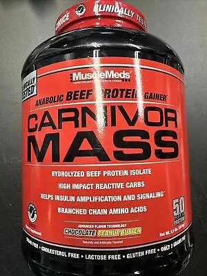 MuscleMeds Carnivor Mass Chocolate Peanut Butter 5.9 Lbs Exp 6/2026 • $50