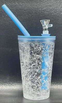$19.97 • Buy 6.5  Silicone Lid Plastic Frozen Cup Tobacco Water Pipe Hookah BONG + SCREENS