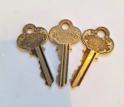 3 Vintage P. & F. CORBIN KEY Keys New Britain CT. USA • $9.99