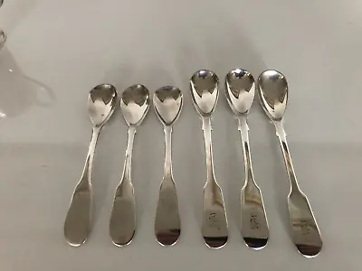 6 Edinburgh Sterling Silver Fiddle Pattern Egg Spoons 2 Sets Of 3 • £139.99