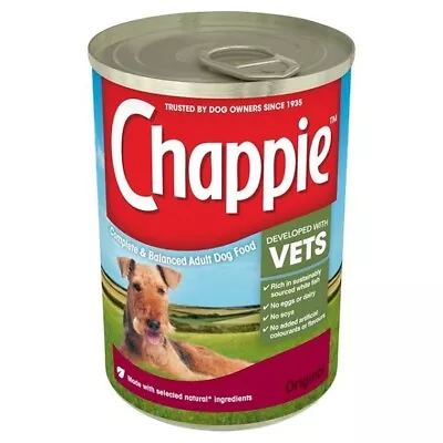 Chappie Original Complete Wet Pet Food For Adult Dogs Easily Digestible 412g • £7.09