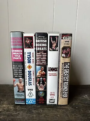 5 Vintage Boxing VHS Mike Tyson Lennox Retro  • $24.89