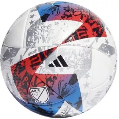 Adidas MLS OFFICIAL Match Ball 2023 24 Game Ball White Red Soccer HT9026 Size 5 • $49.98